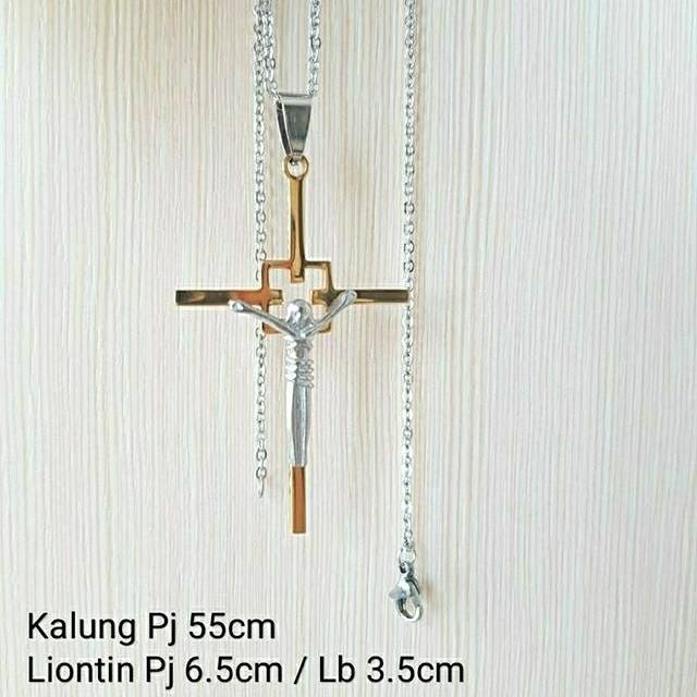 Kalung fashion rohani import titanium antikarat white