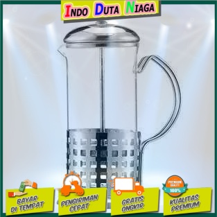 Duolvqi French Press Manual Coffee Maker Pot Grid Pattern - KG72I