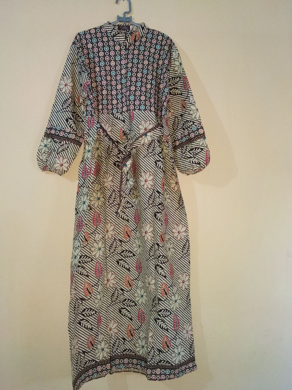 Gamis Batik Size Standar & Jumbo Mataram Primisima Resleting Depan Support Busui Lengan Kerut Murah