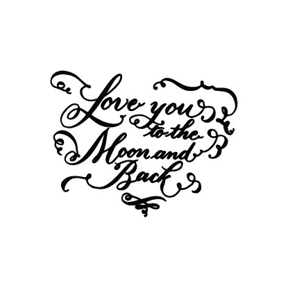 

POTATOO Love You To The Moon And Back Temporary Tatto Sticker