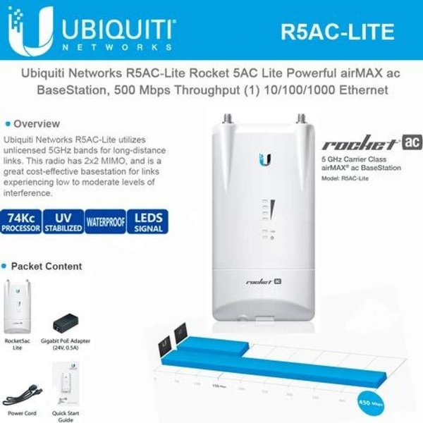 Ubiquiti Rocket 5AC lite RM5 AC Rocket M5 AC