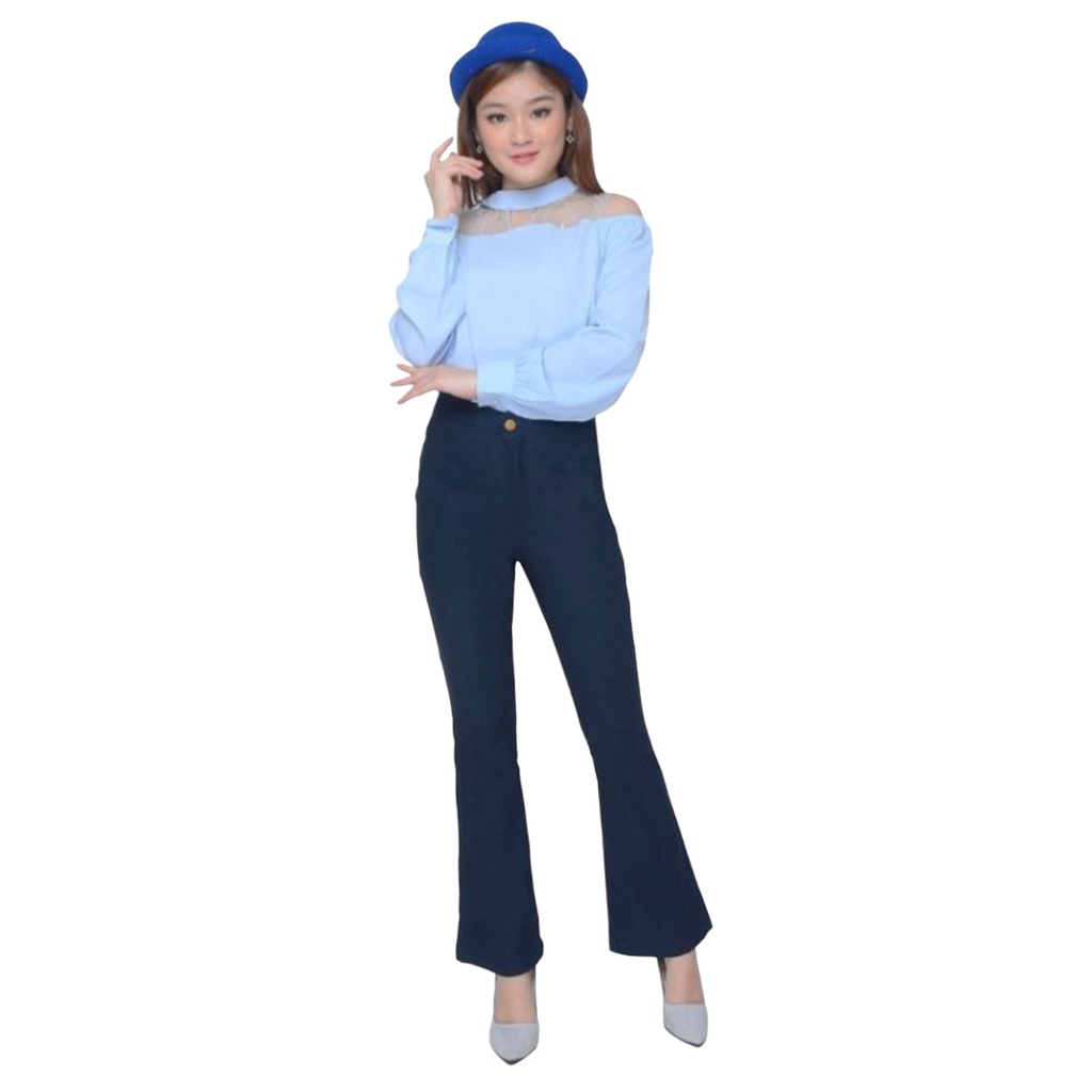 CELANA CUTBRAY SOFT JEANS PREMIUM / Celana Highwaist Cutbray Wanita