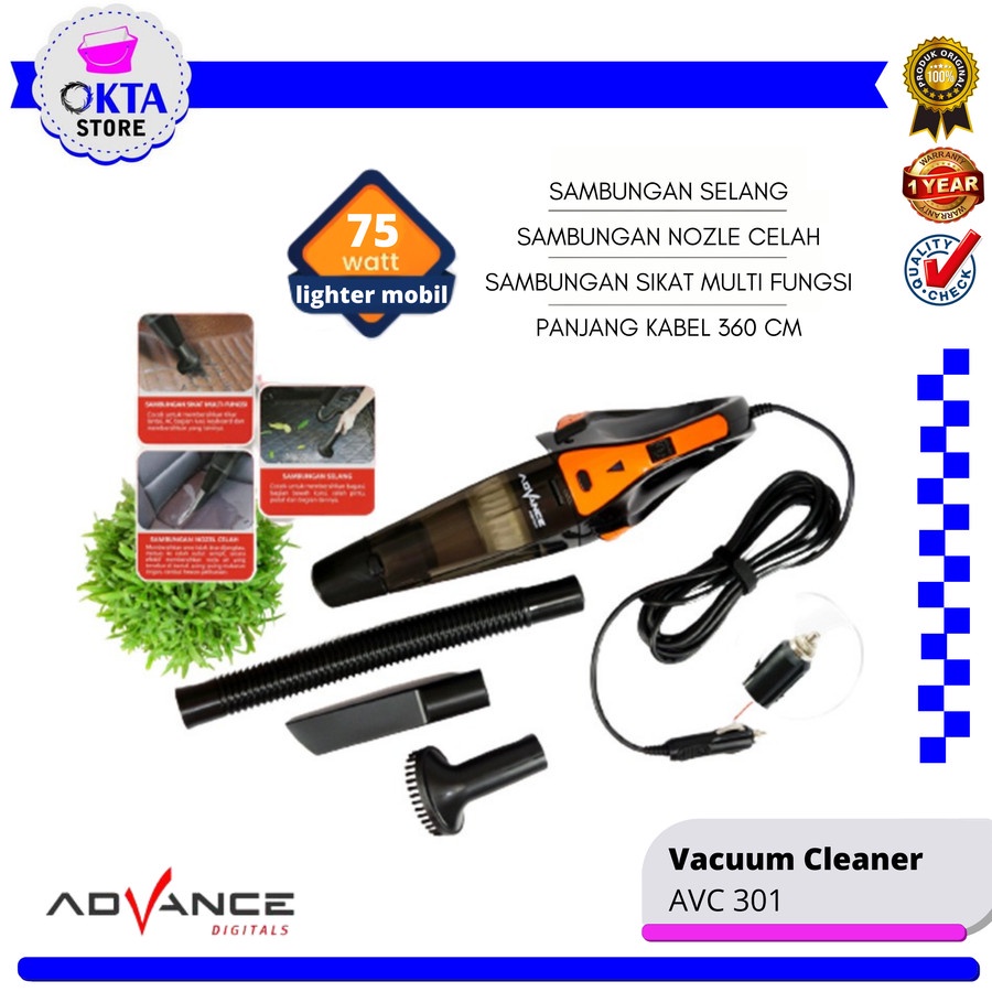 Advance Vacuum Cleaner Mobil Vacum Penyedot Debu Portable Wireless AVC 301 508 933