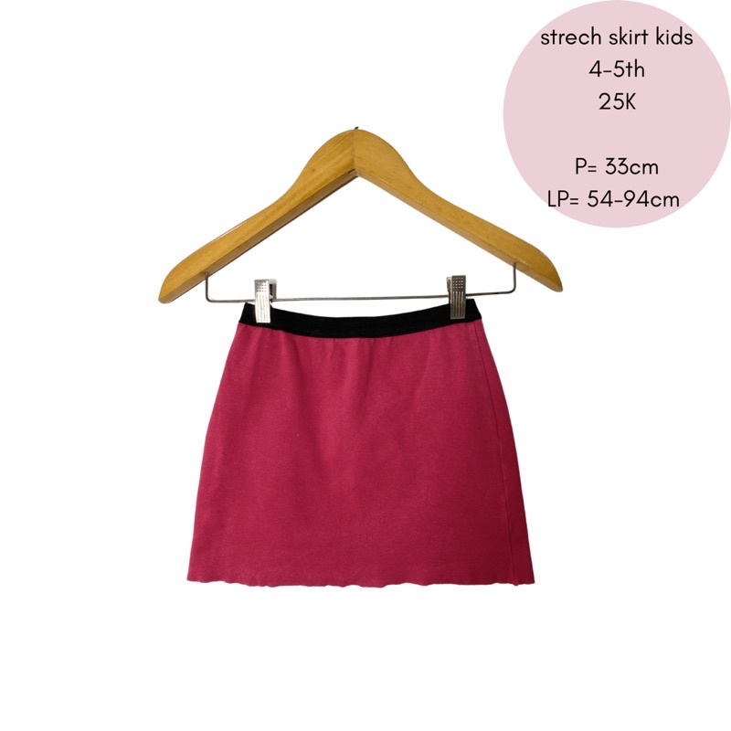 rok pink anak strech second bekas preloved