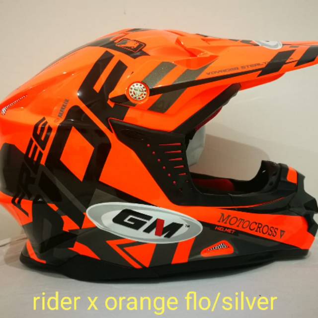 HELM GM CROSS X ORANGE FLUO