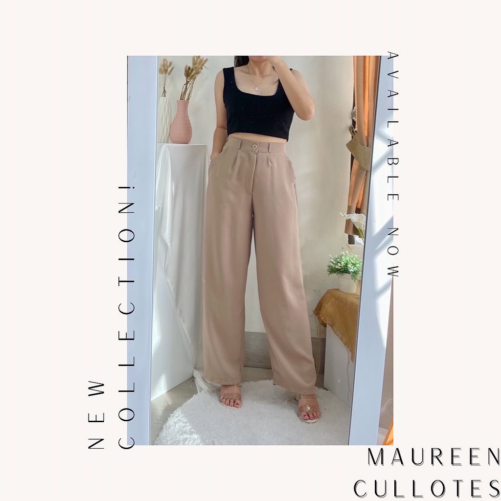 Maureen Cullotes -  Celana Panjang Cullotes Bawahan Wanita Bahan Bengaline Tencel