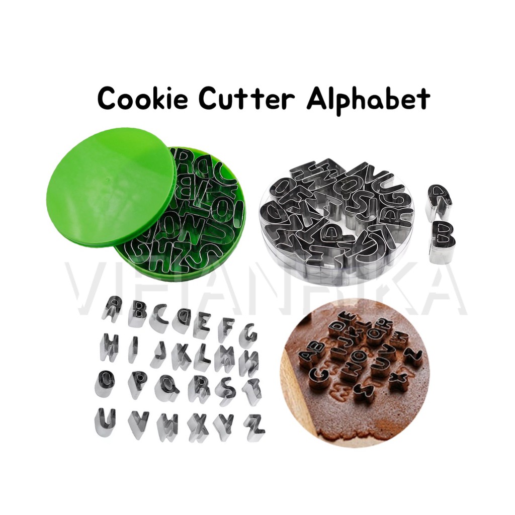 Cookie Cutter Alphabet Stainless Lengkap