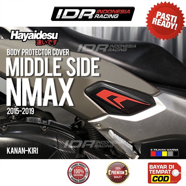 Hayaidesu NMAX Middle Side Cover Tengah Samping Body Protector Karet Pelindung Aksesoris