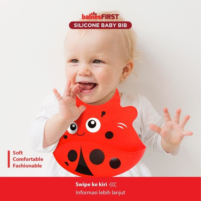 BABIES FIRST SILICONE BABY BIB 6M+ / BF901