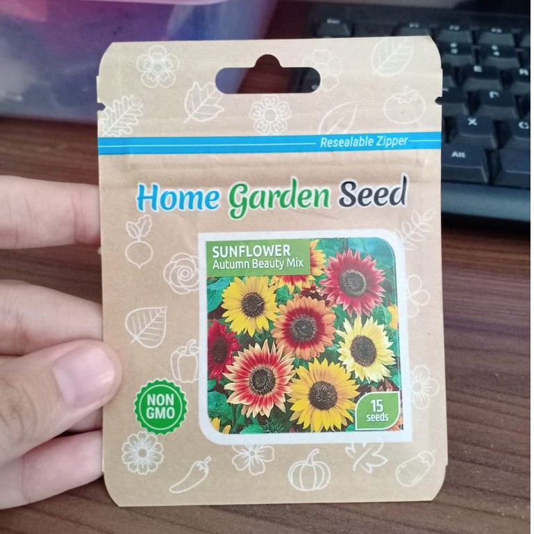 HGS - benih bunga matahari AUTUMN BEAUTY MIX isi 15 biji - biji sunflower - home garden seed