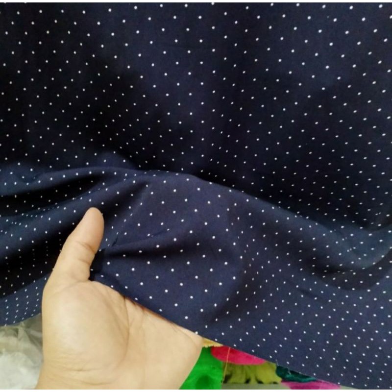 Kain Wolfis Monalisa Motif Polkadot Kecil Shopee Indonesia