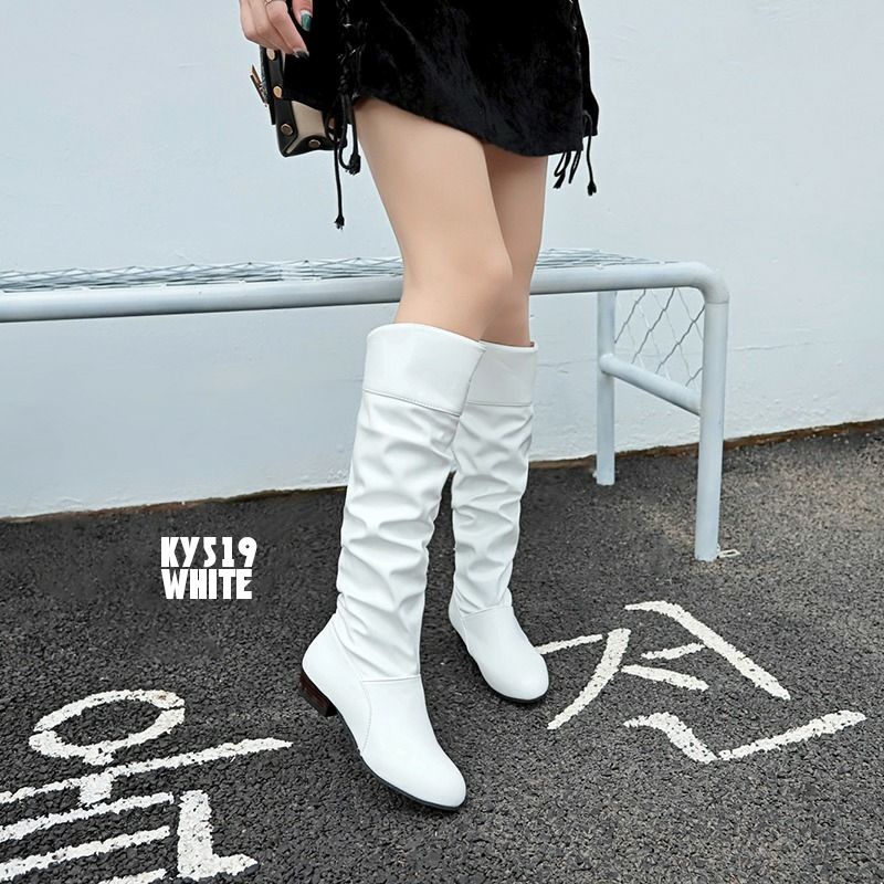 Boots winter overknee leather elastic #KY519 ini bisa buat line dance juga ya