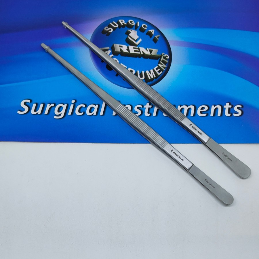 Alat Medis Alkes Pinset Anatomi / Chirugis 30cm|Renz Surgical|Pinset Medis