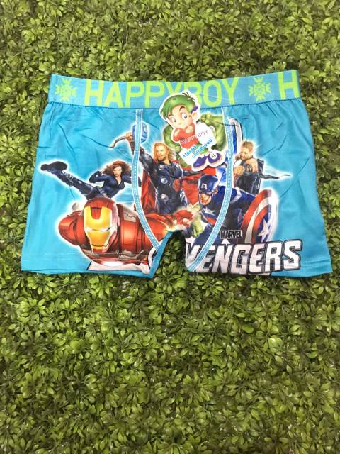 KIANO KIDS Boxer anak laki laki / Celana dalam anak cowok/ Celana dalam anak motif/Art Happy BOY