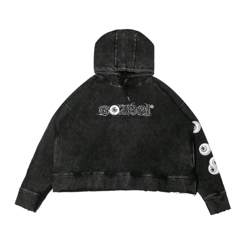 GOZEAL Hoodie Crop Washed Walk