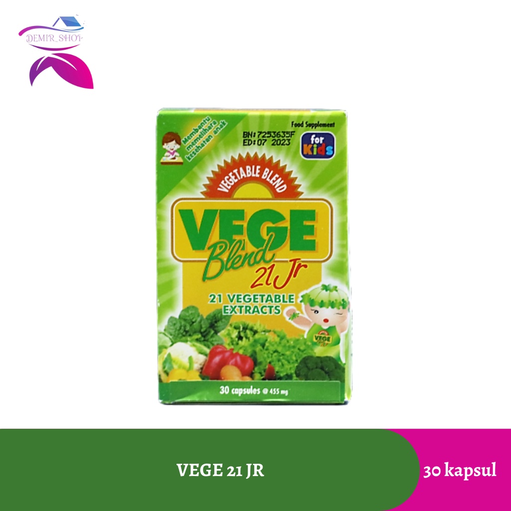 Vegeblend 21 Junior Ekstrak 21 Jenis Sayuran / Suplemen Anak 30 Kapsul