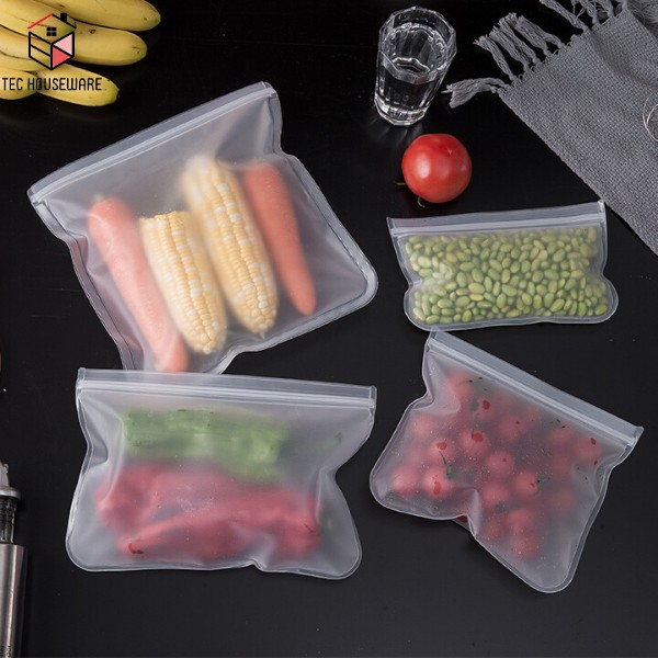 [ Cinicini ] AIKO Plastik Kulkas Penyimpanan Reusable Ziplock  Plastik penyimpanan Makanan Segar Plastic Storage Fridge ( LARGE )