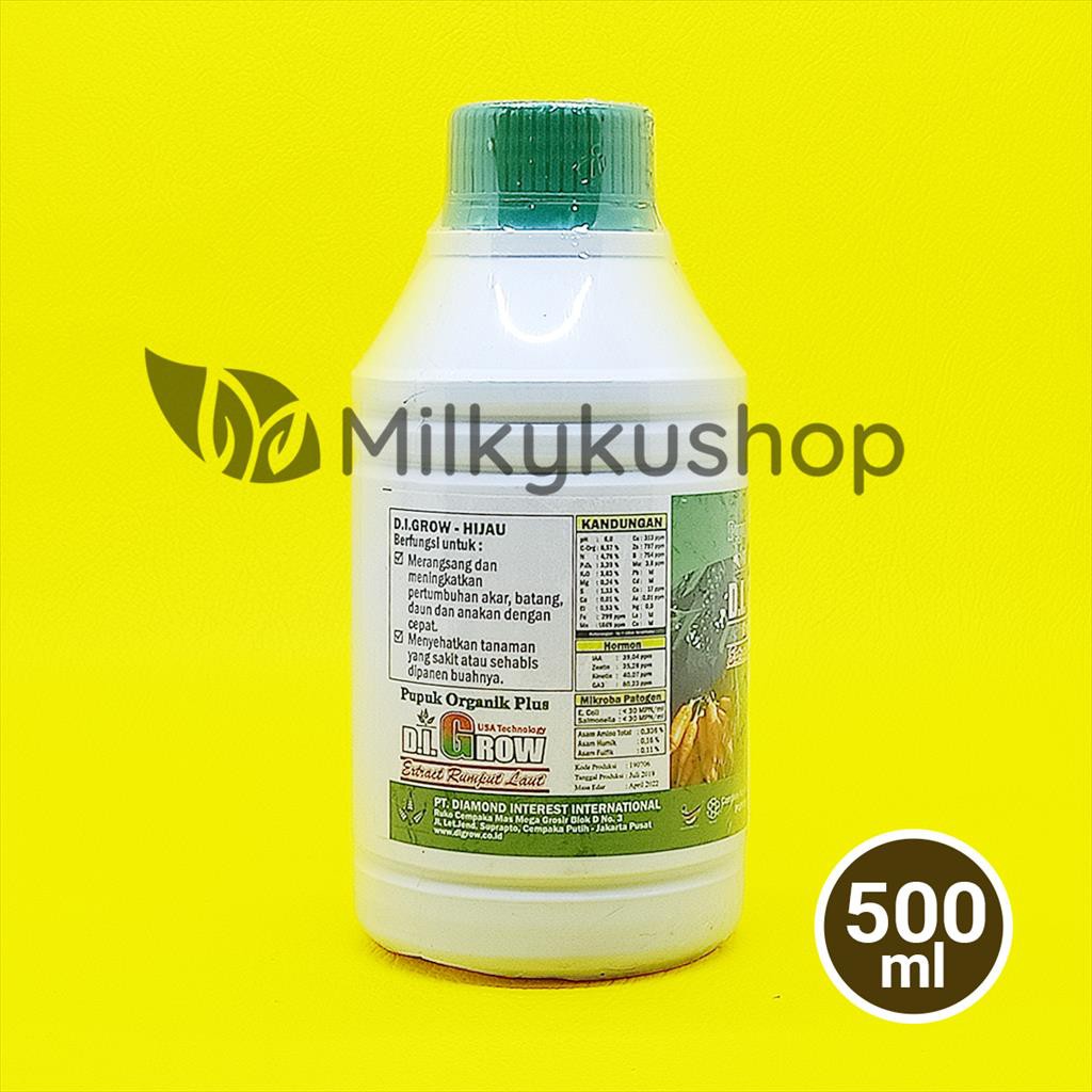 PUPUK ORGANIK PLUS DI GROW HIJAU 500 ML CAIR DIGROW