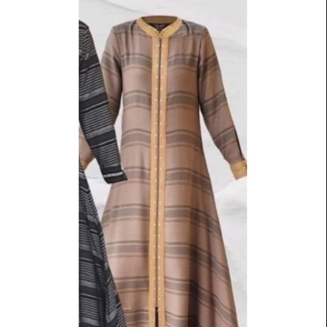 Hikmat A9960 Abaya Brown, Gamis Muslimah syar'i