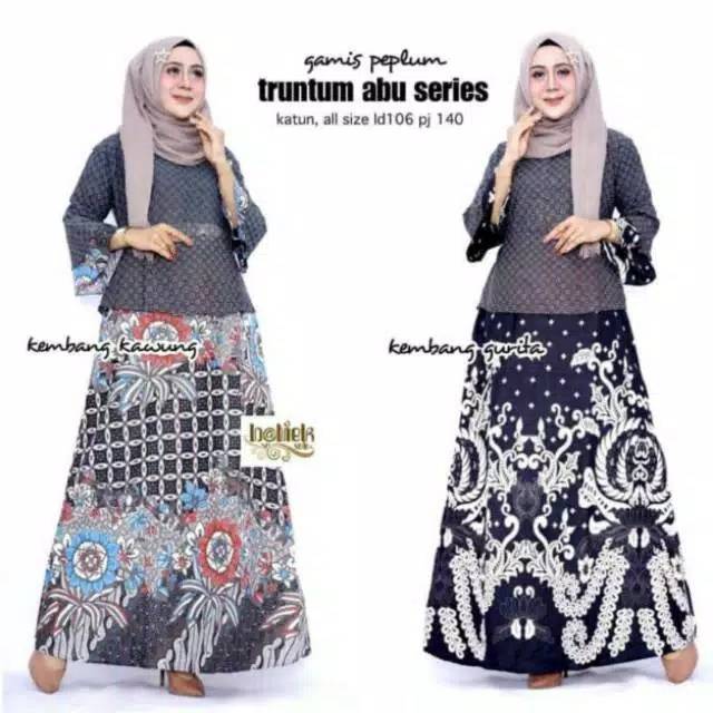 Gamis peplum truntum abu series