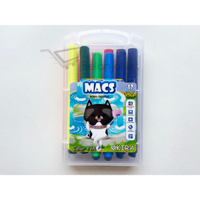 Pen Warna - Color Pen MACS 12 warna Grip Segitiga