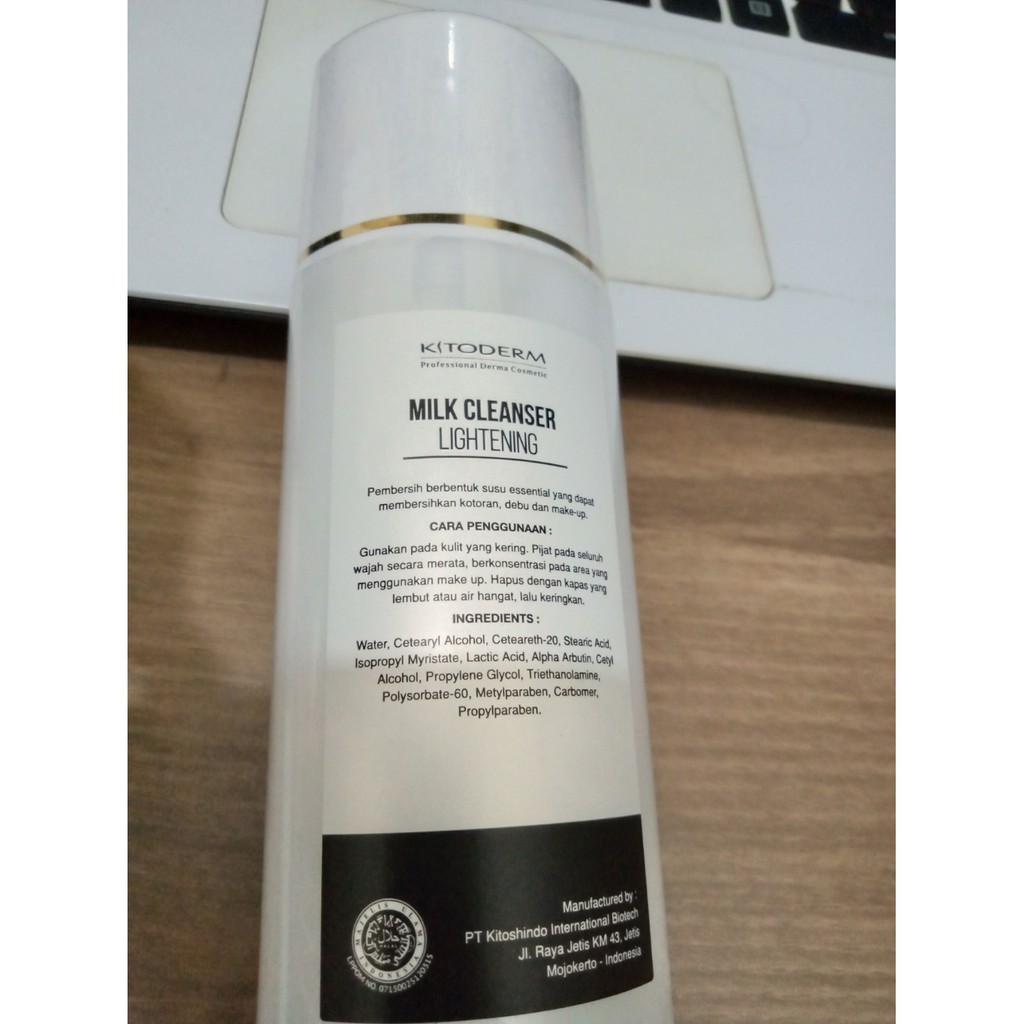 KITODERM MILK CLEANSER LIGHTENING | SUSU PEMBERSIH KULIT WAJAH SEKALIGUS MENCERAHKAN