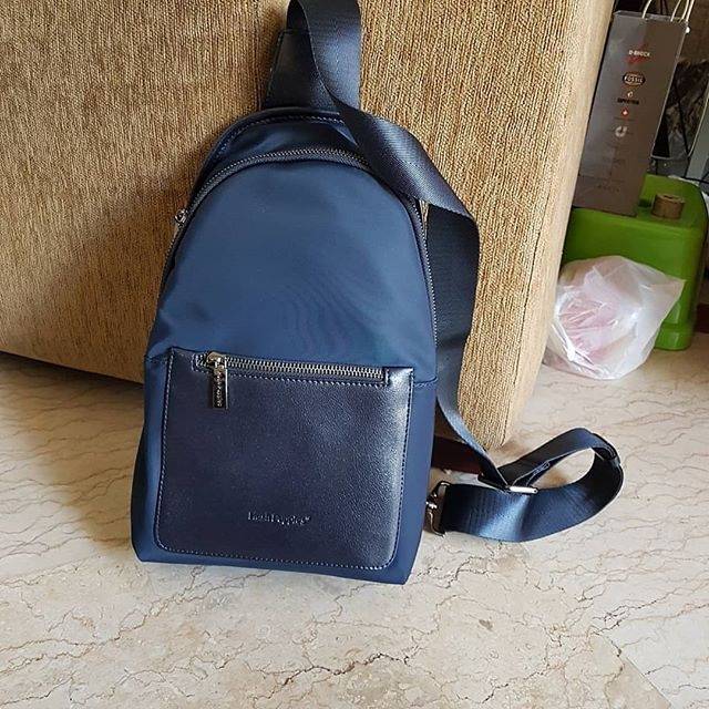 Original hush puppies sling bag navy hip bag hum bag waist bag tas ori