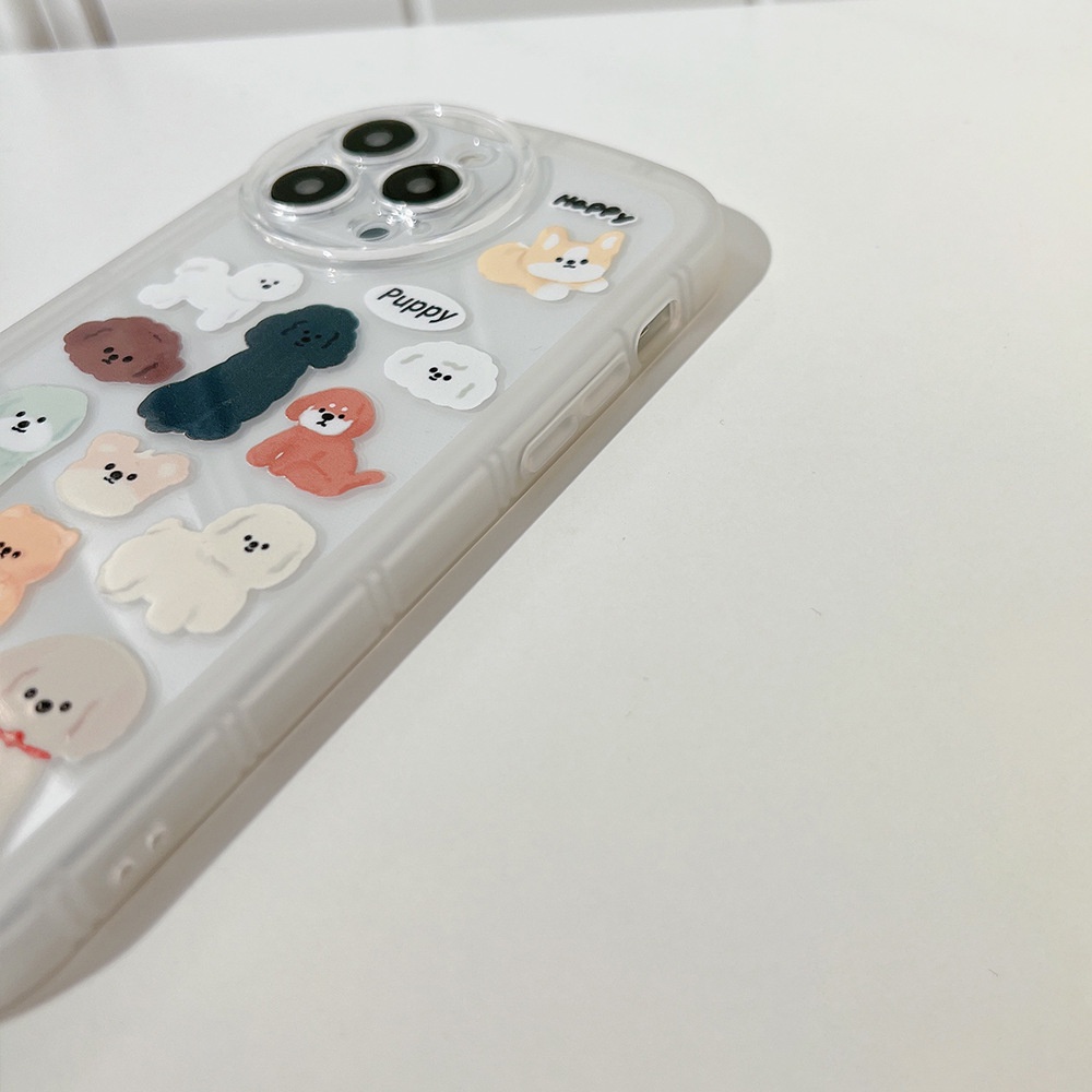 Soft Case Pelindung Transparan Motif Anjing Untuk Iphone 7 8 PLUS X XR XS 11 12 13 14 PRO MAX SE 2020