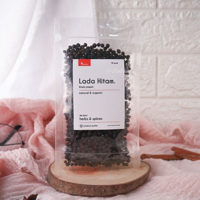 

Lada Hitam biji organic black papper 50gram Rempah JSR Herbal super food Premium Qty