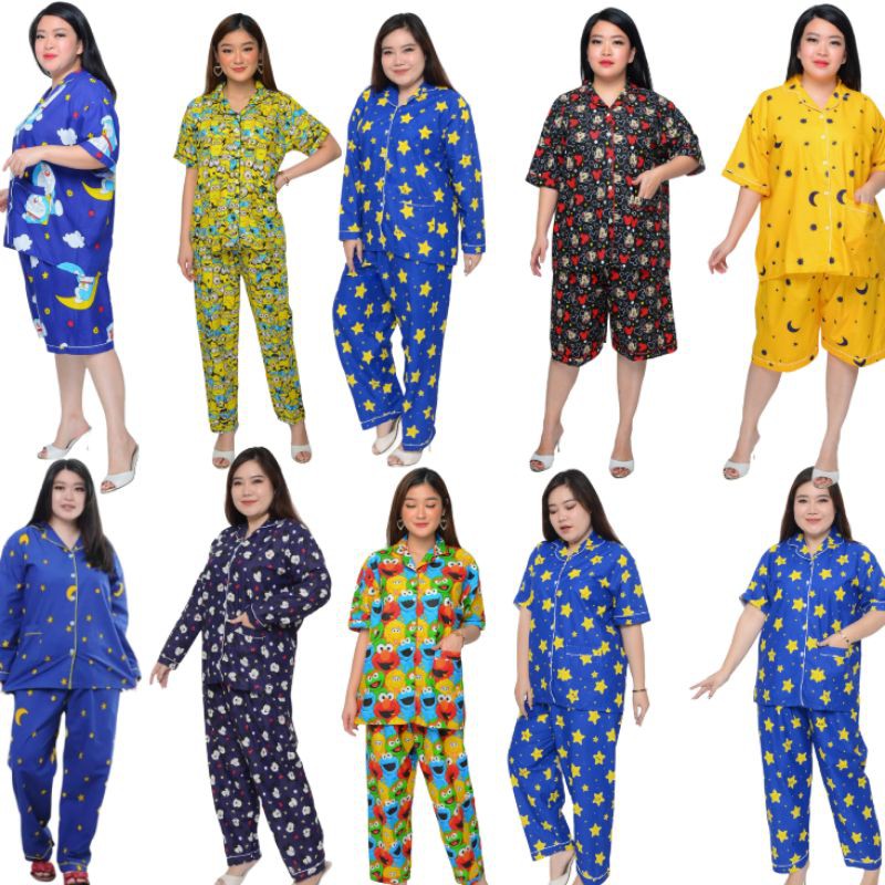 LD 106/BAJU TIDUR WANITA DEWASA/PIYAMA KATUN JEPANG KARAKTER