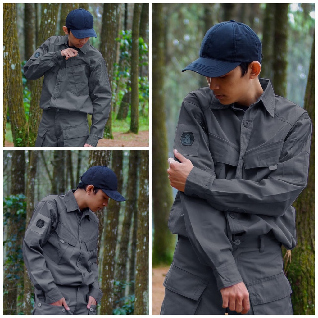 kemeja / kemeja pria / kemeja kitanica / kemeja kitanica tactical abu-abu / kemeja kitanica terbaru 