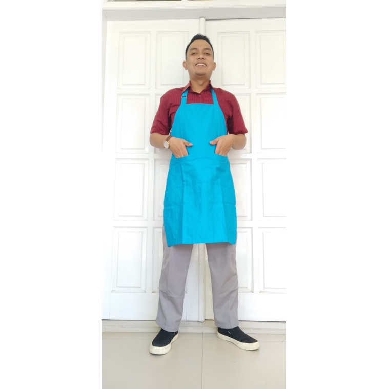 APRON Celemek Masak Drill Tebal Murah Apron Barista Chef Ready Stock Terlaris