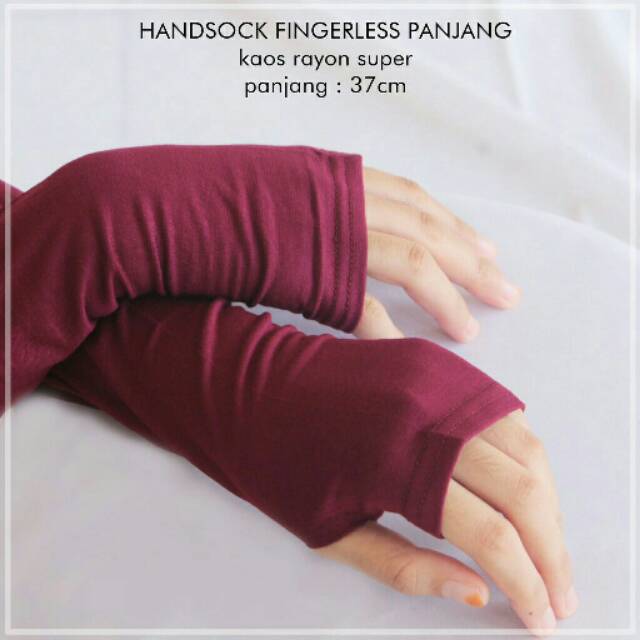 [COD]Manset Tangan Syari/Manset Tangan Jempol/Handsock Bahan Kaos Rayon Super Panjang Sampai Sikut