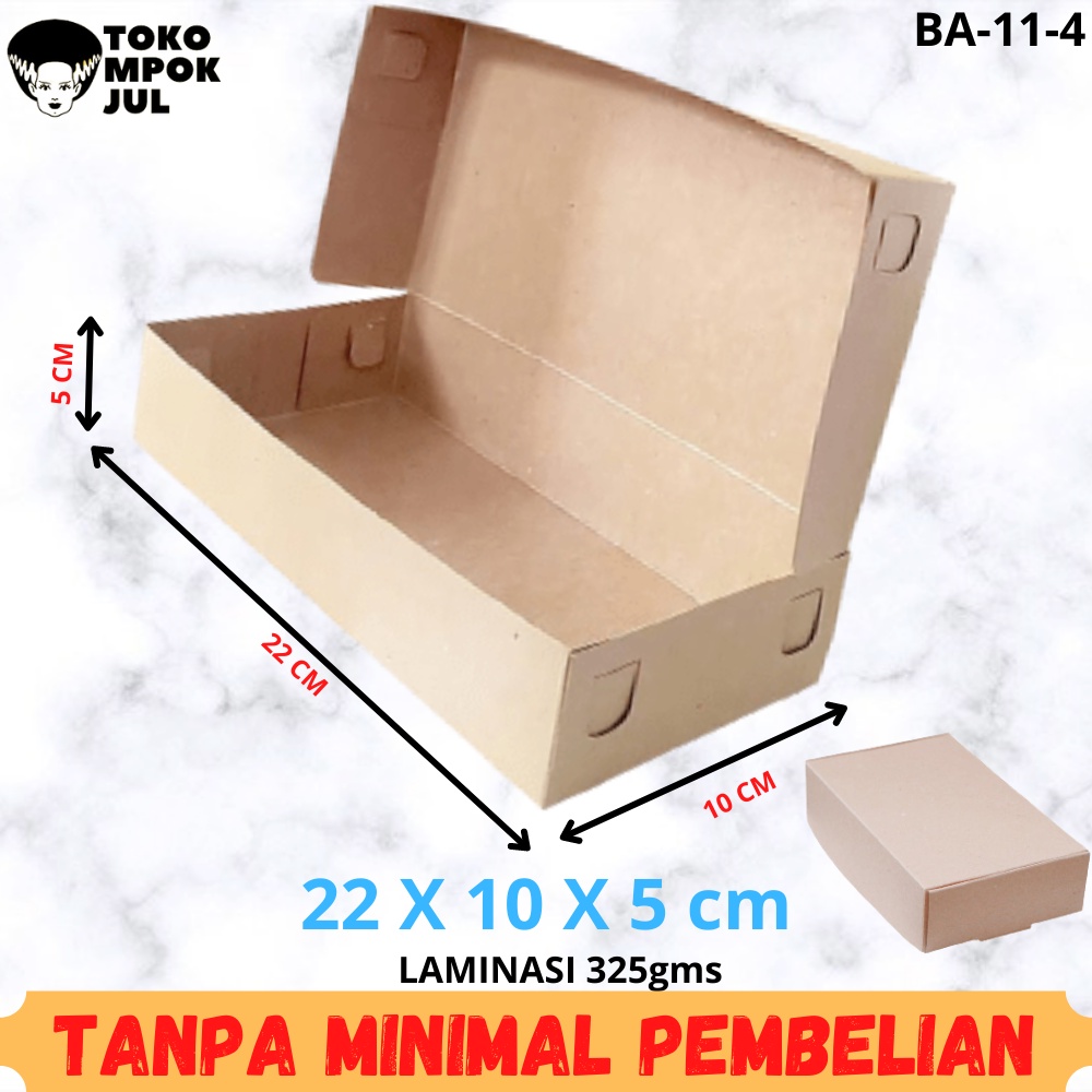 

TANPA MINIMUM - Box Kotak Kardus Dus Martabak Box Brownies Kue Bolu Roti 22x10x5 Laminasi
