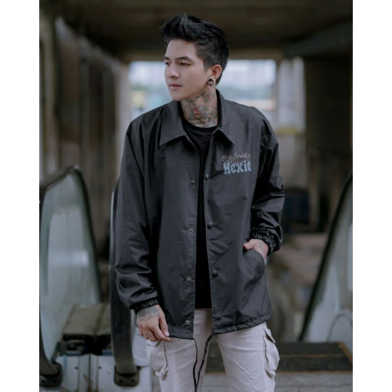 SALVIOHEXIA Luster Jaket Coach Jaket Casual Jaket Pria Jaket Outdoor Jaket Parasut