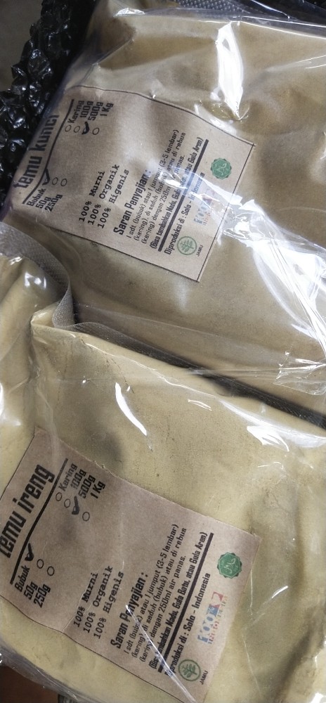 Tanaman Herbal Temu Kunci Bubuk 500 Gram - Murni Obat Kesehatan Rempah Bubuk / Kering