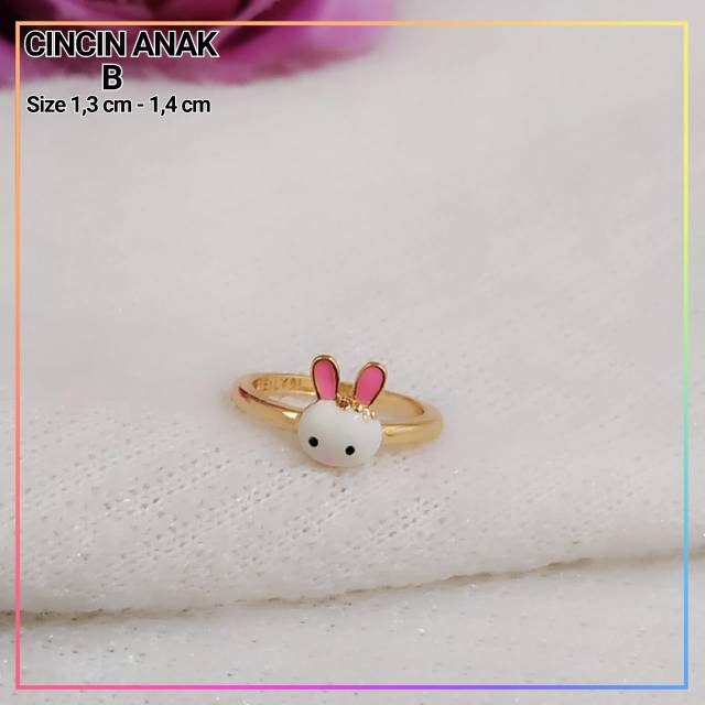 Cincin xuping cincin anak litle pony pink lapis emas gold F115