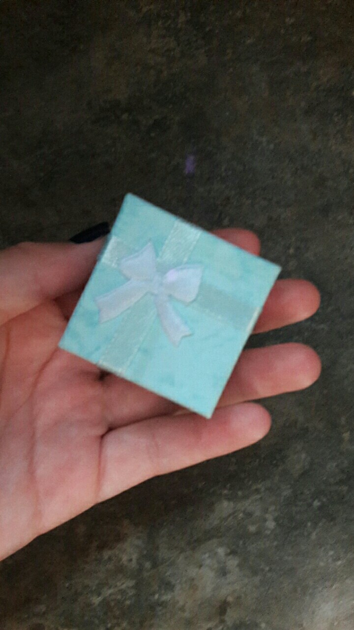 Kotak Display Perhiasan Cincin & Liontin Desain Lilac Dengan Pita