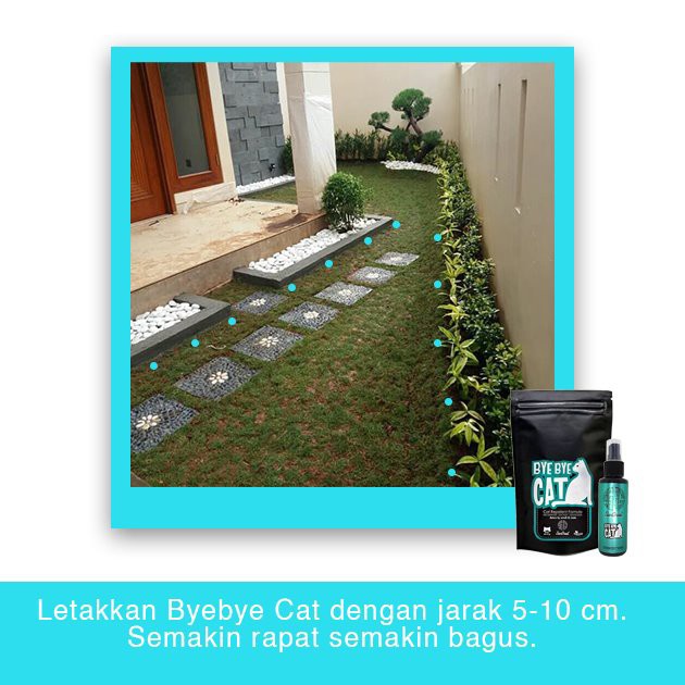 Bye Bye CAT Gel - Alat Pengusir Kucing Alami Ampuh 70 gr - Natural Cat Repellent - Cegah kucing buang kotoran sembarangan dan usir kucing liar