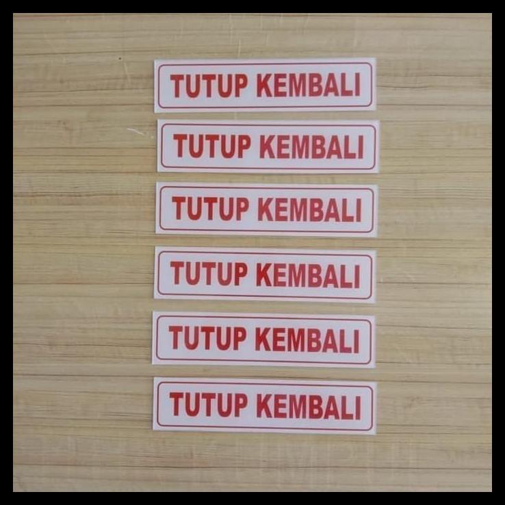 Jual Sign Akrilik K Rambu Safety Tutup Kembali Uk X Cm Harga Perbuah Shopee Indonesia