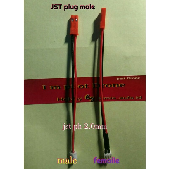 connector Batray JST ph 2.0mm JST plug male