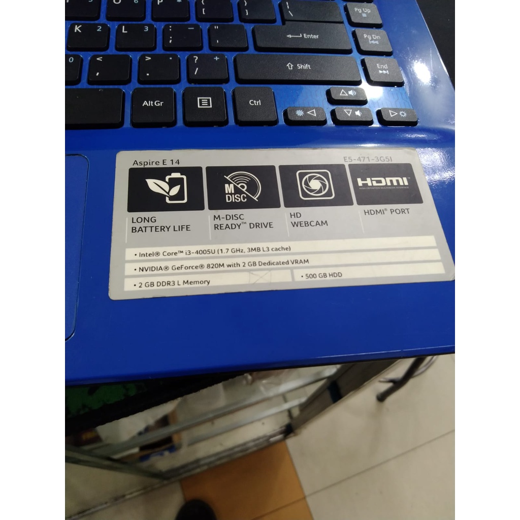 Laptop Leptop Gaming Progammer  Proccesor SECOND SEKEN  DESAIN Ram 8gb VGA NVIDIA 2GB   Like New