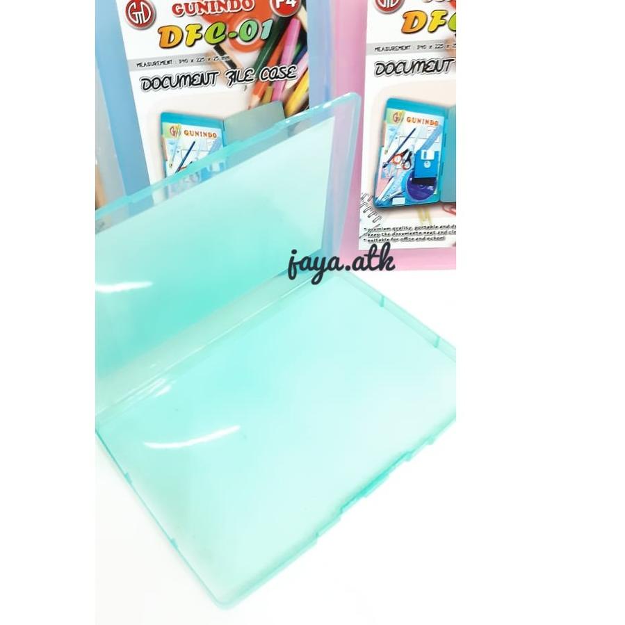 MAP PLASTIK FOLIO F4 TAS TENTENG FILE CASE DOKUMEN DFC-001 GUNINDO MAP HARD CASE PLASTIK KERAS ✔