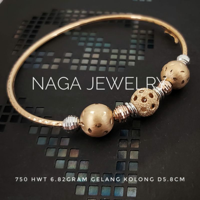 GELANG OVAL BOLA TR EMAS 750