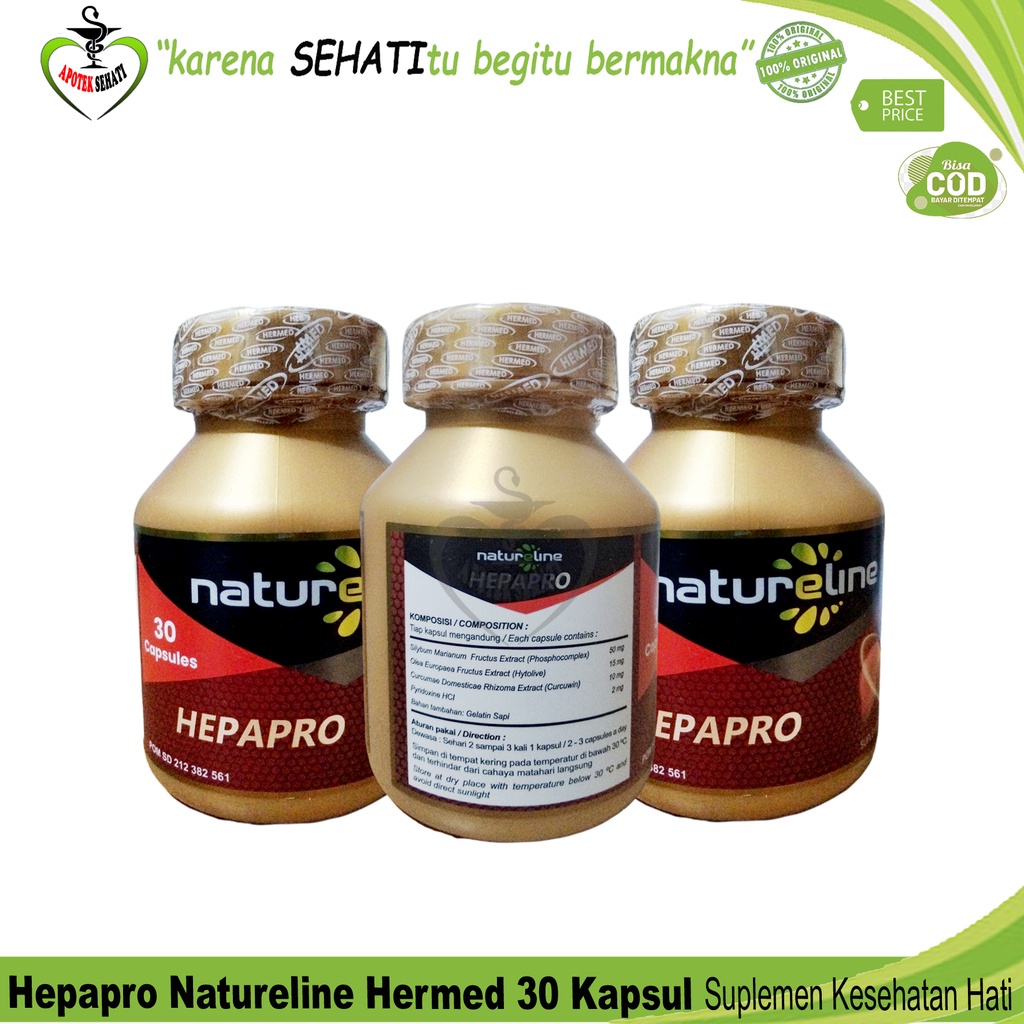 Hermed Natureline Hepapro Liver Suplemen Kesehatan Hati 30 Kapsul