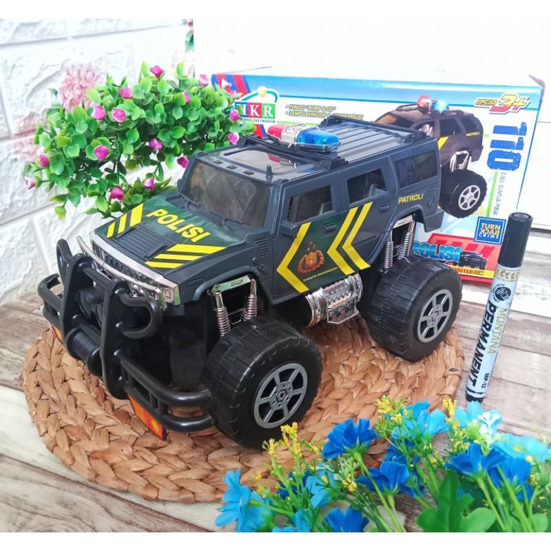 MAINAN JEEP POLISI.MOBIL POLISI