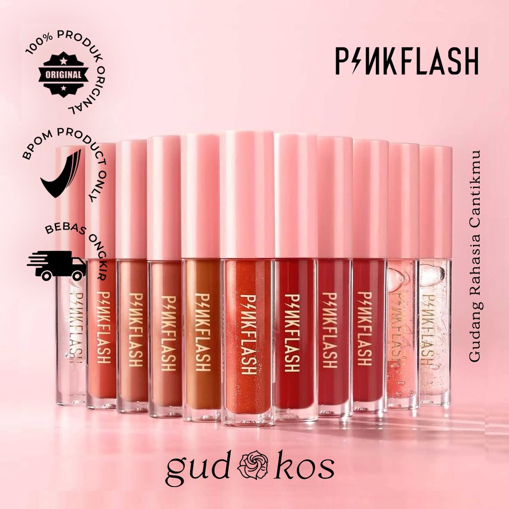Lip Gloss PinkFlash #OhMyGloss – Lasting Glossy &amp; Melembapkan Bibir
