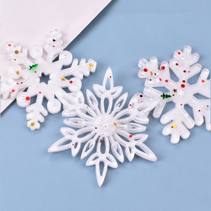 Siy Cetakan Resin Bentuk Snowflake Bahan Silikon Untuk Kerajinan Tangan Diy