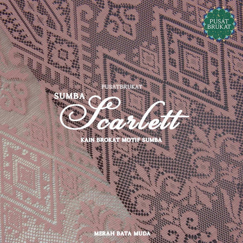 KAIN BROKAT MOTIF SUMBA SCARLETT / KAIN BRUKAT SAPTO, LEBAR 150CM [per 0.5m]