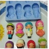 cetakan silikon puding coklat karakter muslim 8 cav